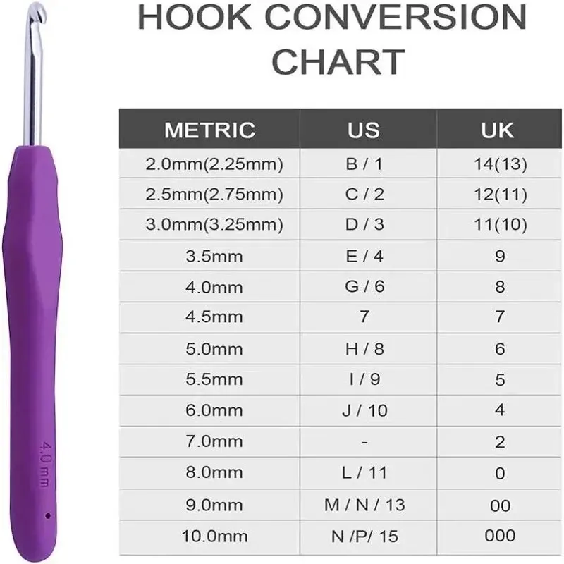 Multicolor Crochet Hooks Set with Stitch Markers and Pencil Case for Cotton Yarn Knitting DIY Handmade Craft Tools