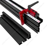300-500mm Aluminium Profile Fence 75 Type Black Miter Track T-track DIY Tool Sliding Brackets T-Slot For Table Saw Woodworking