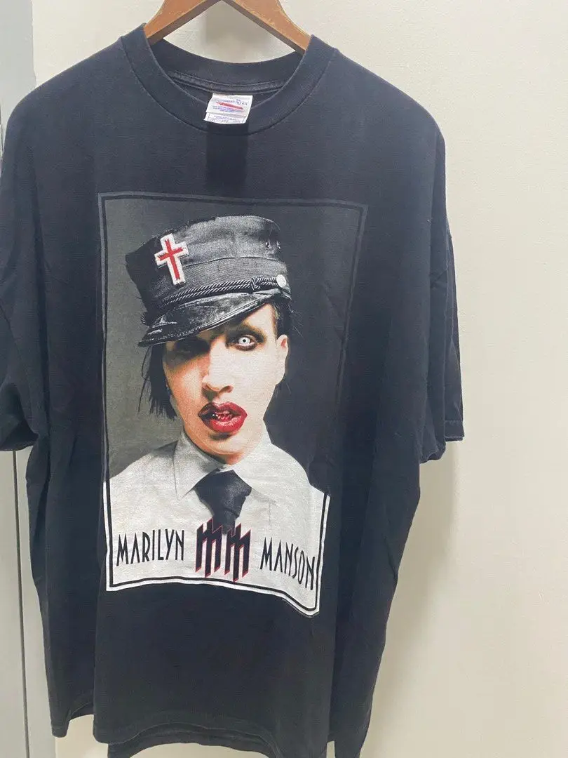 Reprint 1990S 2000S Marilyn Manson Rare Black T Shirt For Kh3342