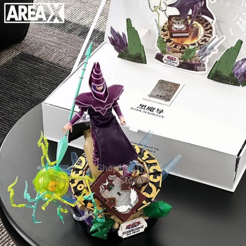 AREAX Yu-Gi-Oh Dunkler Magier Bausteine Anime-Cartoons Montage-Spielzeugmodelle Desktop-Dekoration Sammlung Kindergeschenke