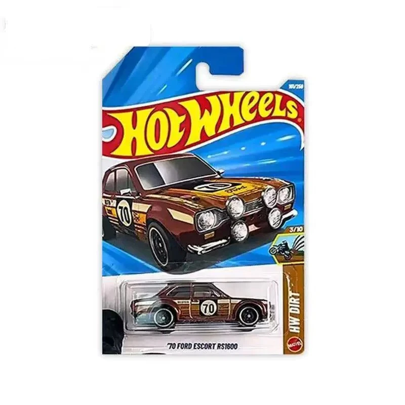 Coche Original Hot Wheels 70 FORD ESCORT RS1600, juguetes, vehículo fundido a presión 1/64, colección de modelos de aleación HW DIRT, regalo de cumpleaños