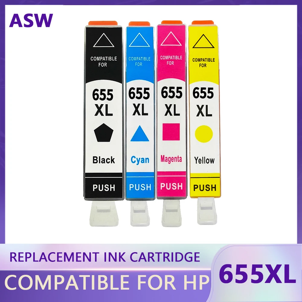 

ASW Compatible HP 655 655XL Ink Cartridge Replacement for HP655 Deskjet 3525 5525 4615 4625 4525 6520 6525 6625 Printer