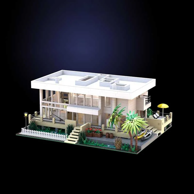 Model budynku miejskiego Moc Klocki konstrukcyjne Fire Island Model domu Technologia Klocki DIY Zabawki do składania Konstrukcja Prezenty świąteczne