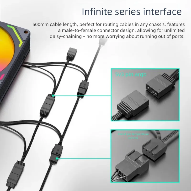 ثلج 90 مللي متر مروحة ألعاب الكمبيوتر مروحة 5 فولت 3pin ARGB PWM 4pin صامت هادئ مروحة تبريد الكمبيوتر تيار مستمر 12 فولت ضبط سرعة المروحة AK90 #6