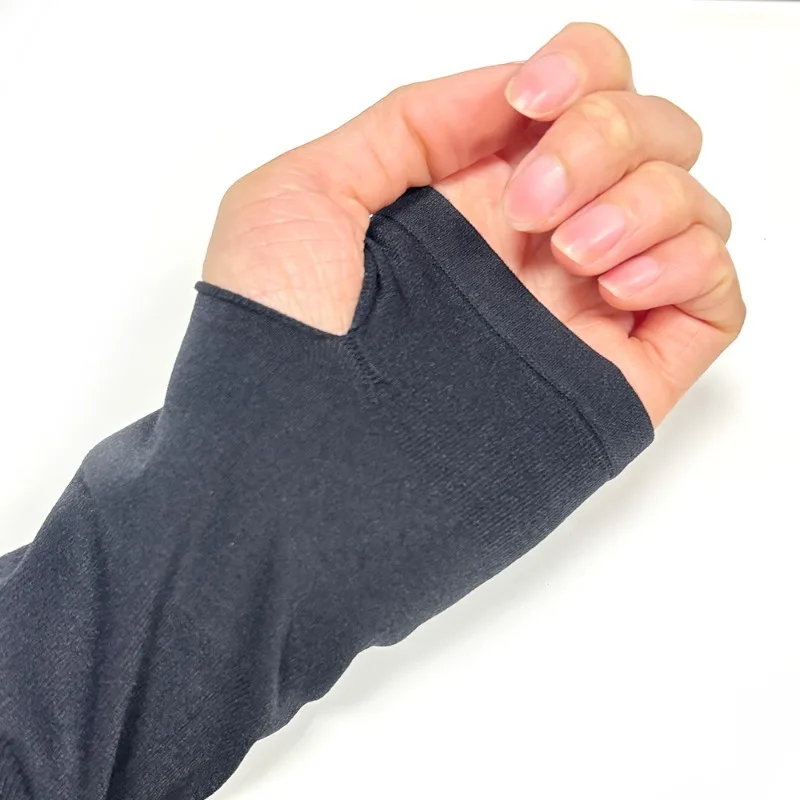 Anti-UV Insect Repellent Fingerless Ice Silk Arm Sleeves Cool Breathable For Driving Cycling Daily Wear