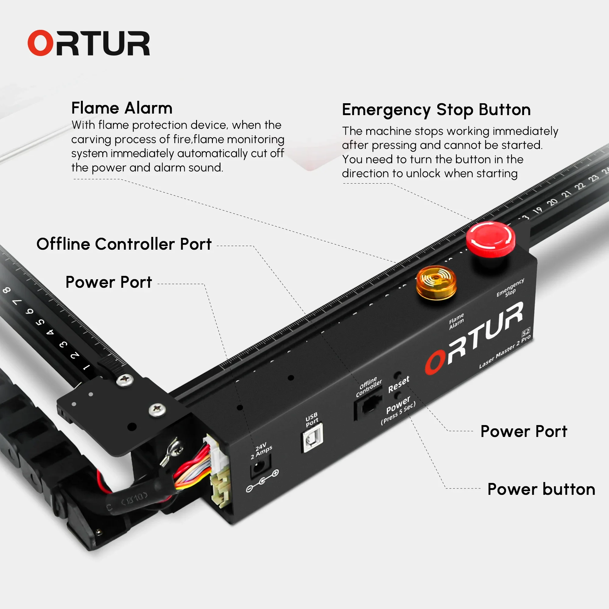 Orutr LM2 PRO S2 Cutter Engraver Machine Powerful Woodworking Tool Engraving Leather Acrylic Printer For Business DIY