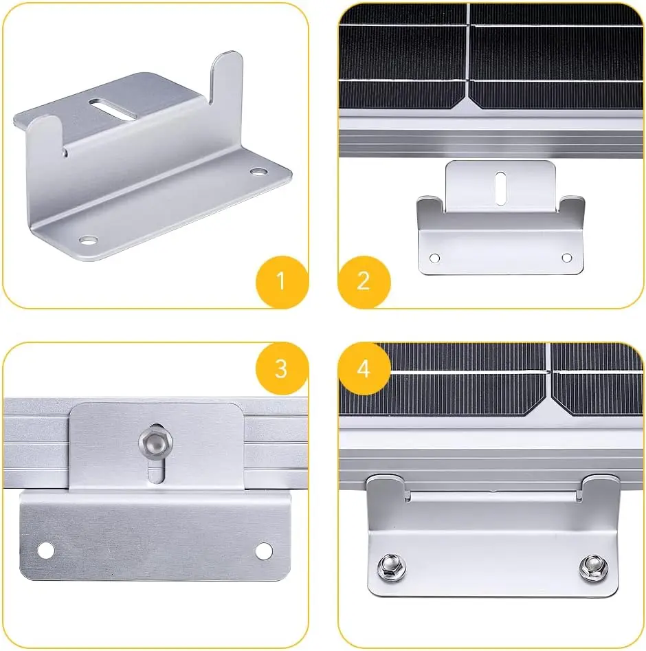 16-Piece Aluminum Z-Bracket Solar Panel Mounting Kit 5