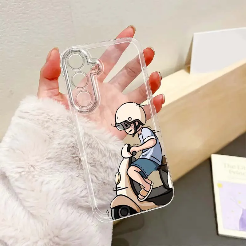 

Popular Cute Boy Girl Couples For Samsung A56 A42 A36 A35 A34 A23 A16 A15 A05 A04 A03 Note 20 5G Translucent Phone Case