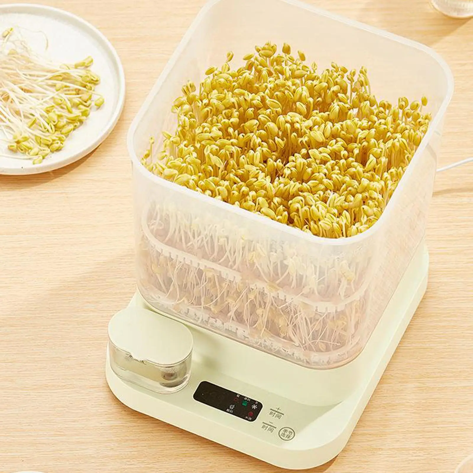 Automatic Bean Sprouts Machine Soybean Mung Bean 3 Layer with 3 Seasonal Modes for Household Hydroponic Germination DIY Planting