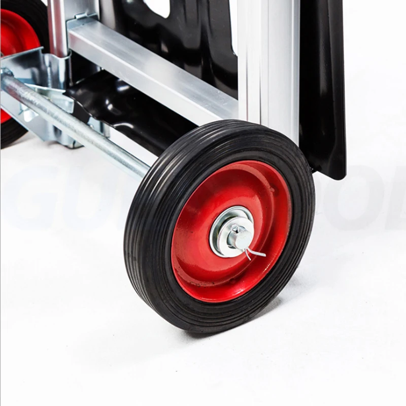 Folding Hand Luggage Cart 100KG 200KG Shopping Trailer Express Logistics Handcart All Aluminum Flat Plate Handling Cargo Cart