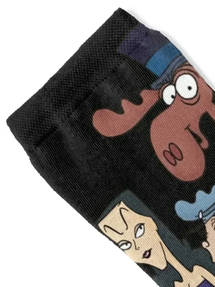 Tribute to Jay Ward Cartoons Rocky, Bullwinkle, and Friends Classic T-Shirt.png Socks New year's Men Socks Women's