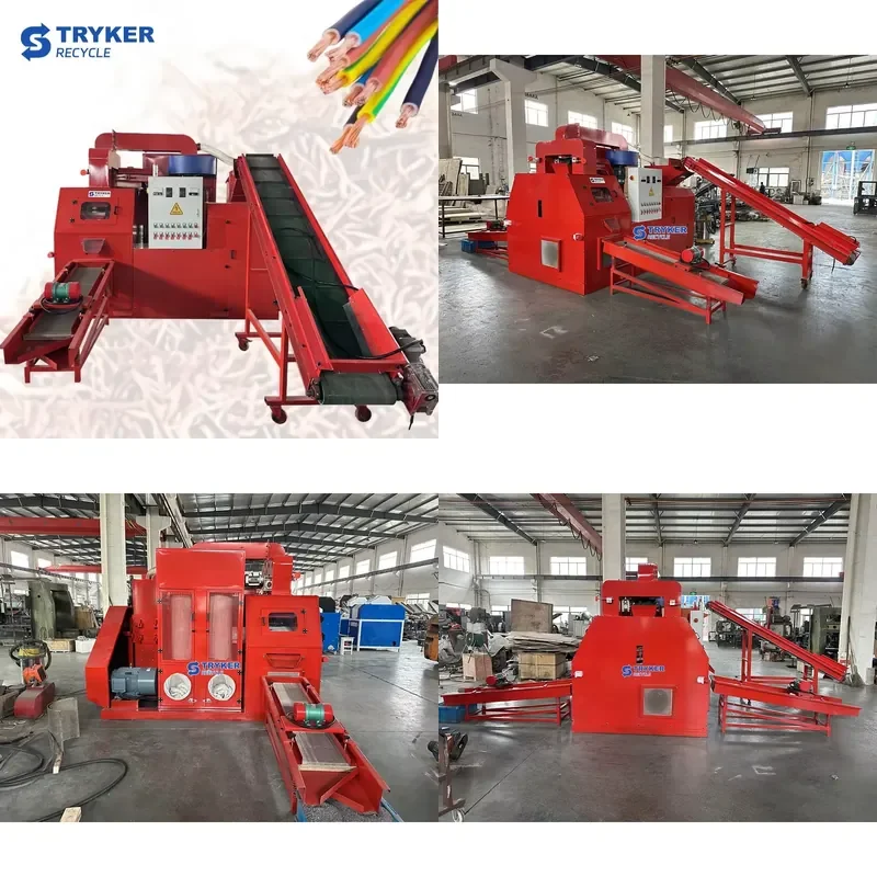 Industrial Machinery ST-S20 New Condition Industrial Scrap Metal Shredder Automatic Cable Granulator Machine Copper Engine