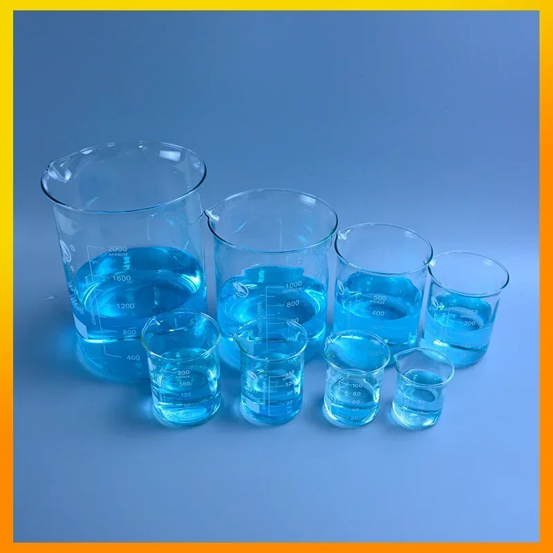 

3pcs/set (250ml,500ml,1000ml) Glass Beaker Chemistry Experiment Labware For School Laboratory Equipment