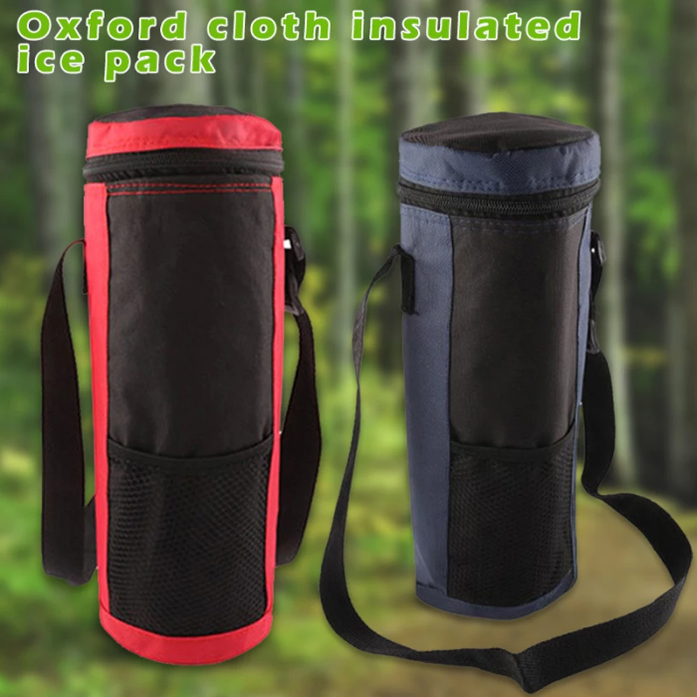 Portable Anti-fall Hiking Water Bottle Pouch Camping Outdoor Traveling Tote Bag Insulated Cooler Bag Water Bottle Bag