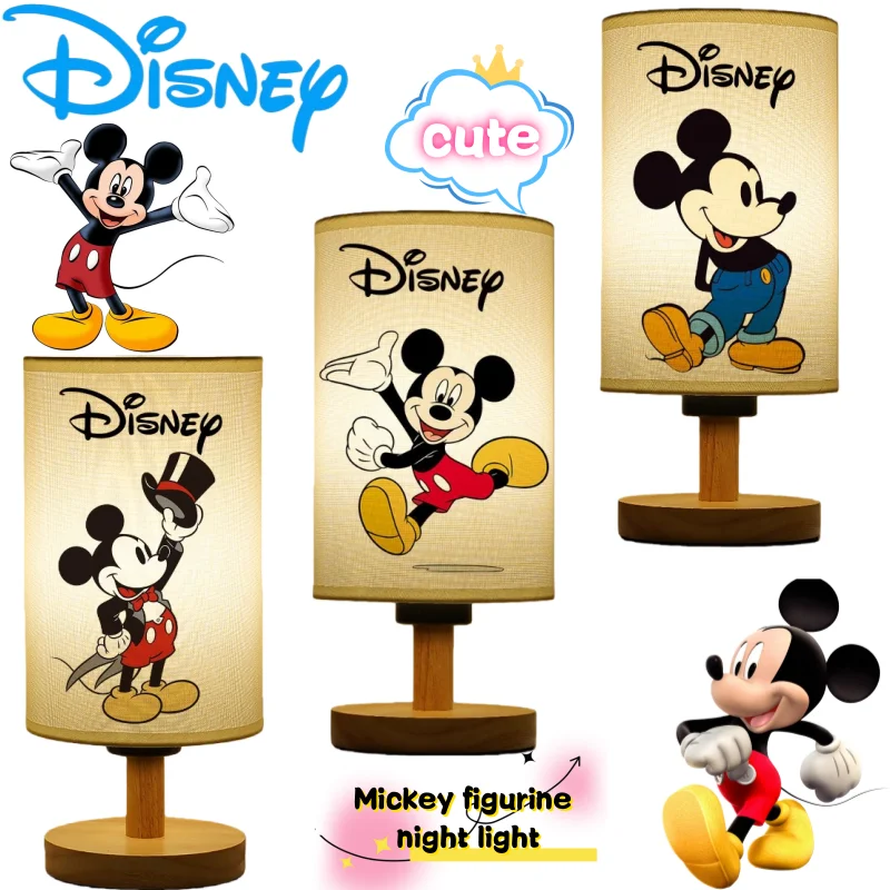 

Ночник Disney с Микки и Минни, стильный дизайн, аниме-принт, для студенческого общежития, настольный, с защитой для глаз, мягкий свет