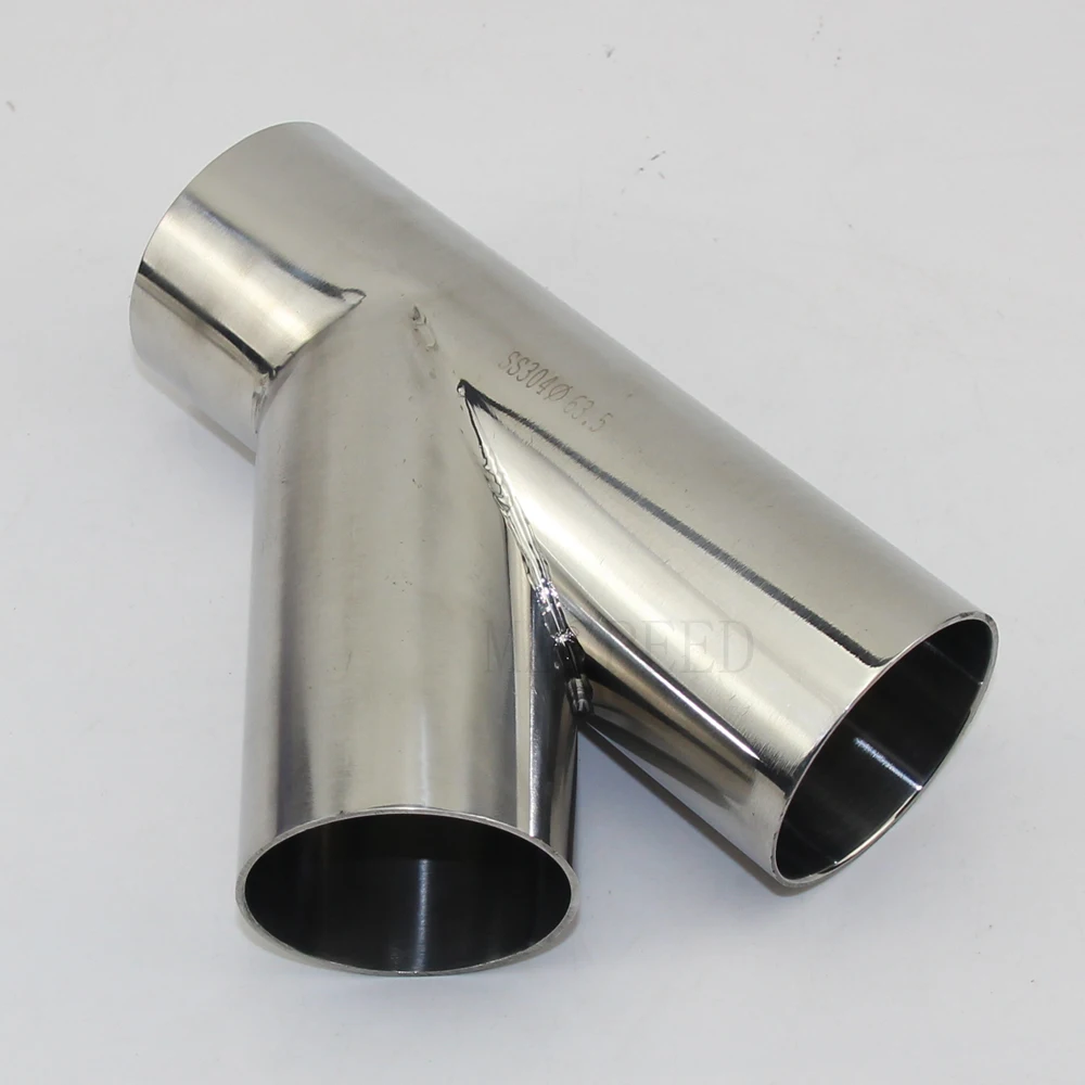 OD57mm-102mm-tubo cónico de acero inoxidable 304, tubo grueso de 45 grados, 2mm