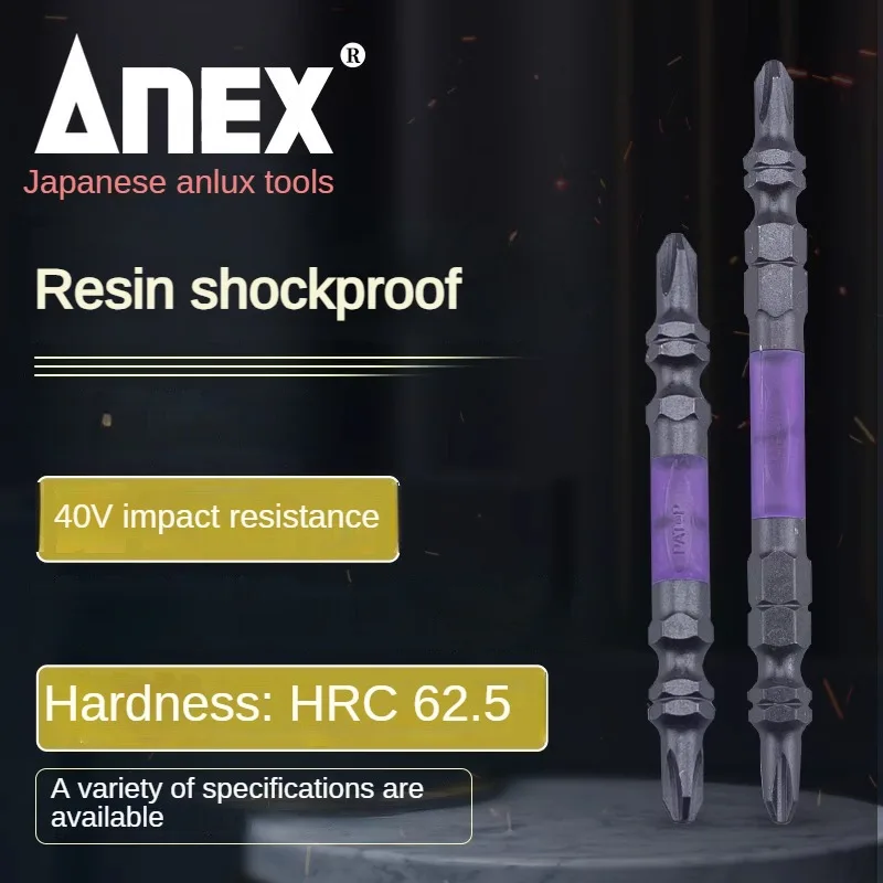 ANEX Double End Slim Bits Screwdriver Bits,Magnetic， ABRS Series, PH2x65/85/110/150mm many kinds of specification made in Japan