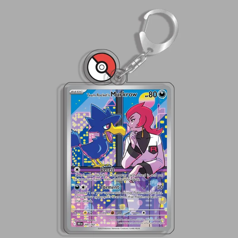 Keychain Bag For Pokemon Roserade Shaymin Psyduck Clamperl Murkrow Greedent Emcee's Hype Garchomp Anime Game Collection