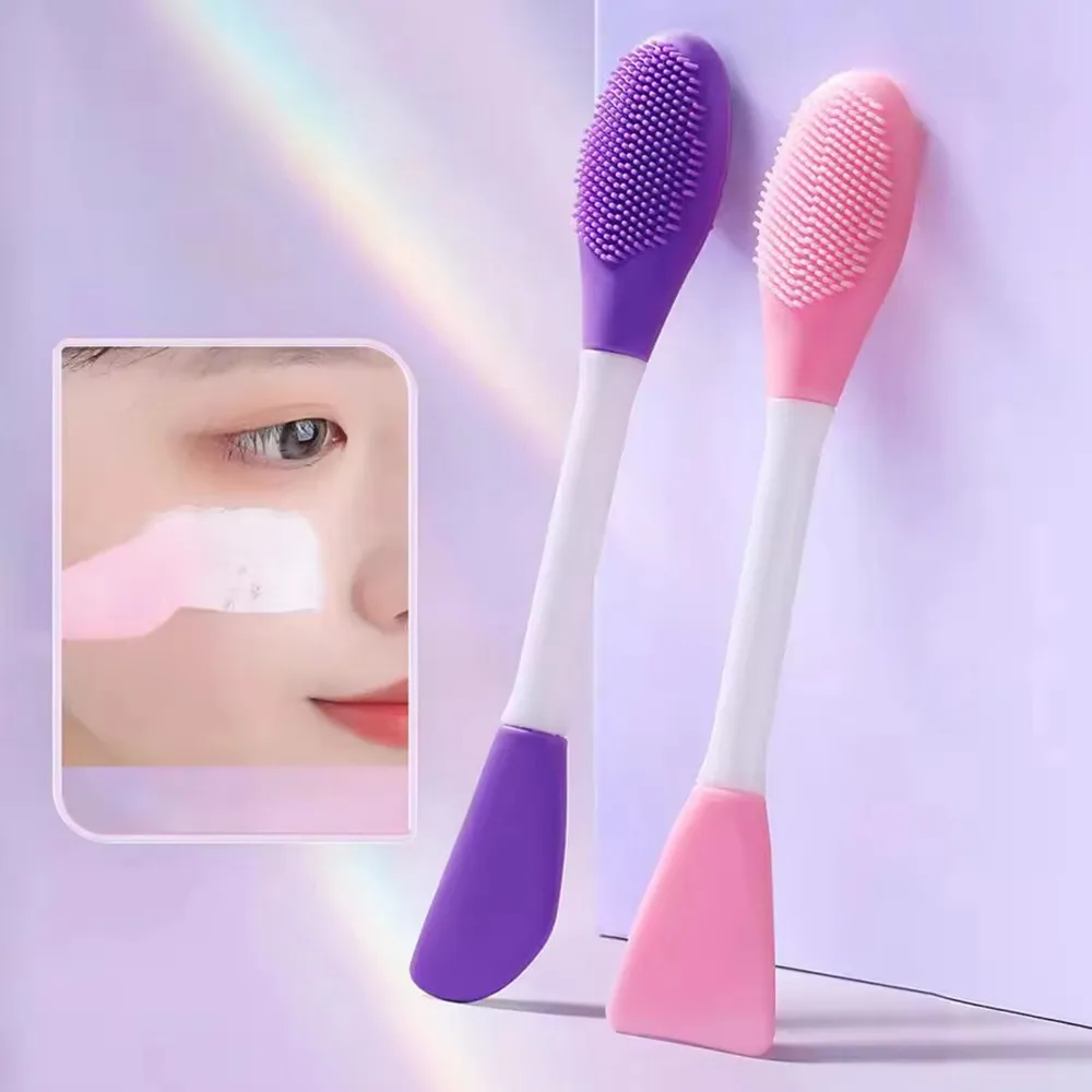 Gifts Silicone Facial Mask Brushes Double Head Exfoliating Facial Massage Brush Skin Care Tools