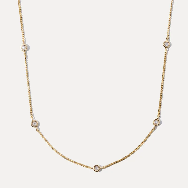 

Withered S925 Sterling Silver Zircon Versatile Simple Necklace Jewelry Necklace Necklaces For Women