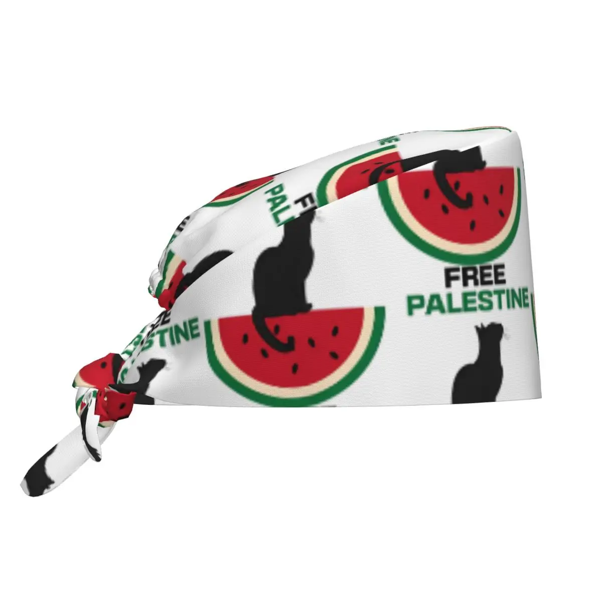 Watermelon Map Peace Scrub Hat Kufiya Keffiyeh Operator Nursing Surgical Cap Men Women Spa Pet Shop Vet Dental Nurse Work Hats