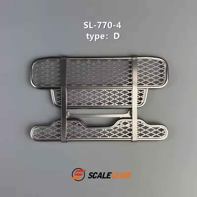 770S RC Toy Truck 1/14 Metal Front Grill Bumper For Tamiya 1/14 RC Tractor Truck 770S Parts Accessories SCALECLUB SL-770-2 -3 -4