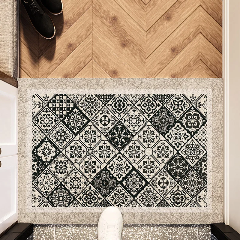 

Custom Entrance Doormat Retro Style Outdoor Entrance Bottom Cleaning Rug Trimmable Doormat Wear-resistant Non-slip Floor Mat
