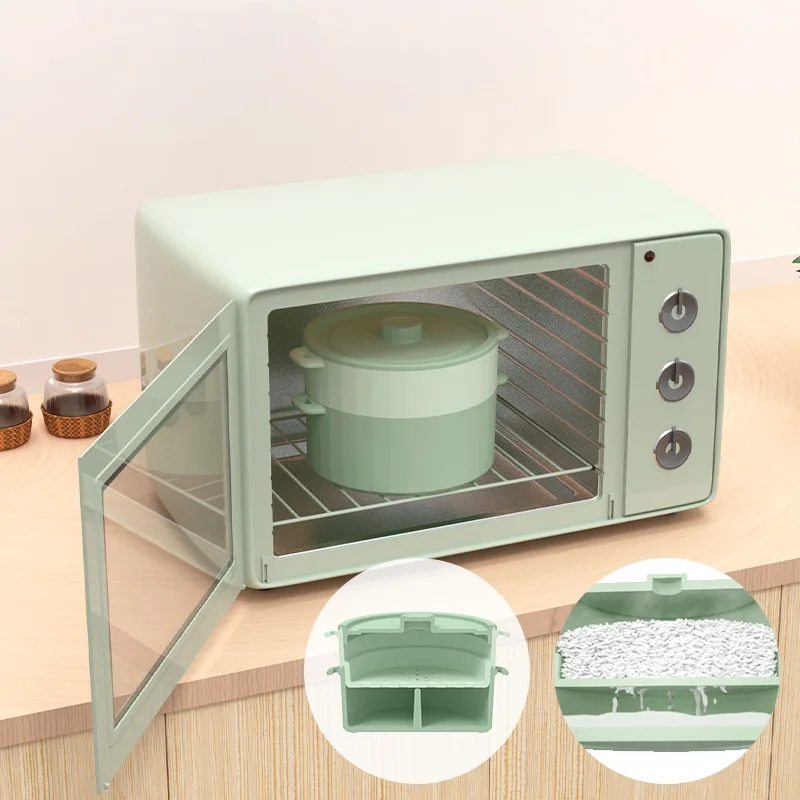 Microwave Oven Silicone Steamer, Double-Layer Low-Fat Steaming Box, Silicone Steamer Cookware