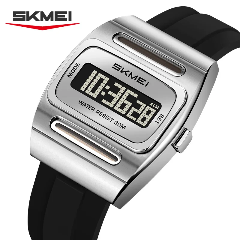 SKMEI 2563 Solar Power Casual Digital Sport's Watches Silicone Strap Led Waterproof Electronic Alarm Clock Gift Reloj Hombre