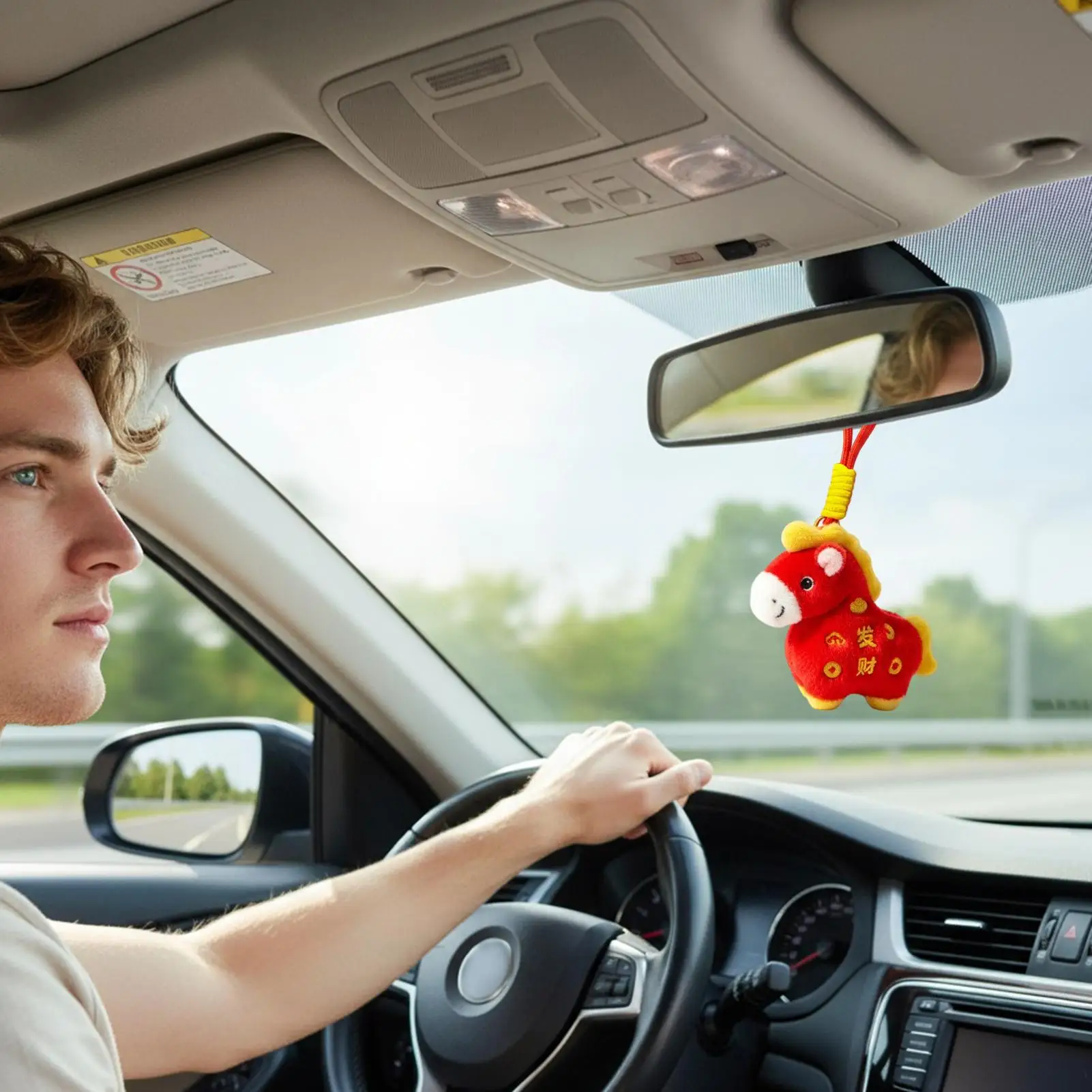 Knuffeldier Paard Zegen Souvenirpop Chinees thema Knuffeldier sleutelhanger met sleutelkoord voor Kerstmis Nieuwjaar Lente