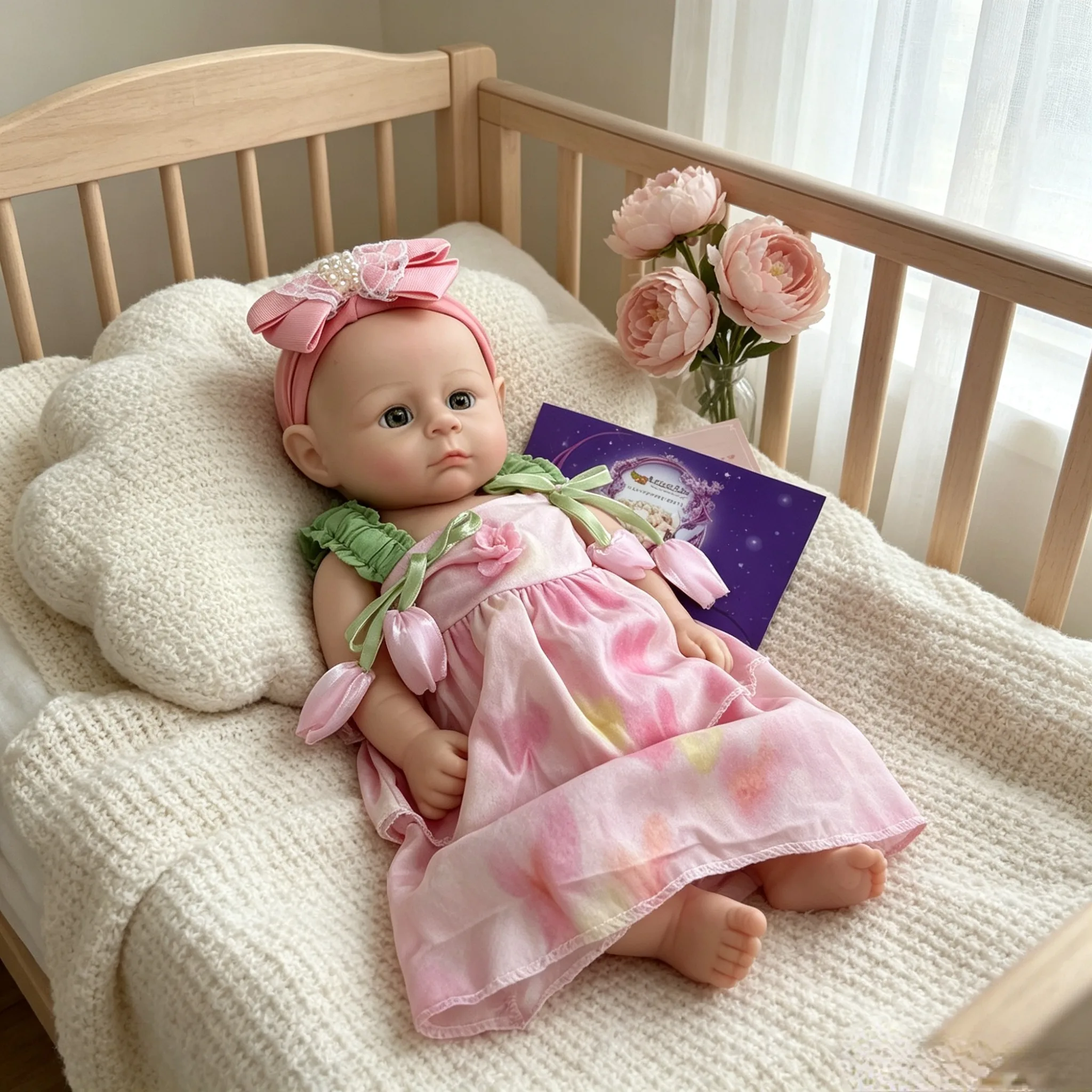 18inch Archie Reborn Baby Doll Full Silicone Open Eyes Real Skin Touch Lifelike Newborn Doll Birthday Holiday Collection Gift view 3