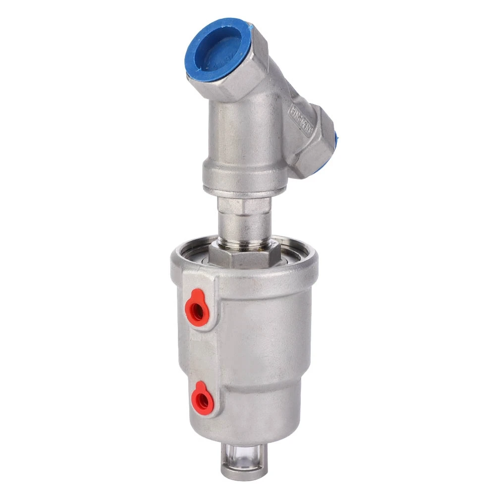 

Angle Seat Valve Air Actuated Female Thread Stainless Steel Pneumatic Steam Valve3/4in DN20