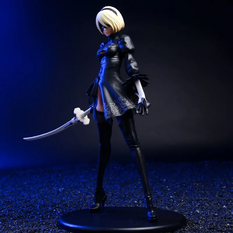 28cm NieR Automata 2B Model Action Figurine Collectible Anime Figures Figurine Statue Collectible Dolls Decoration Toys Gift