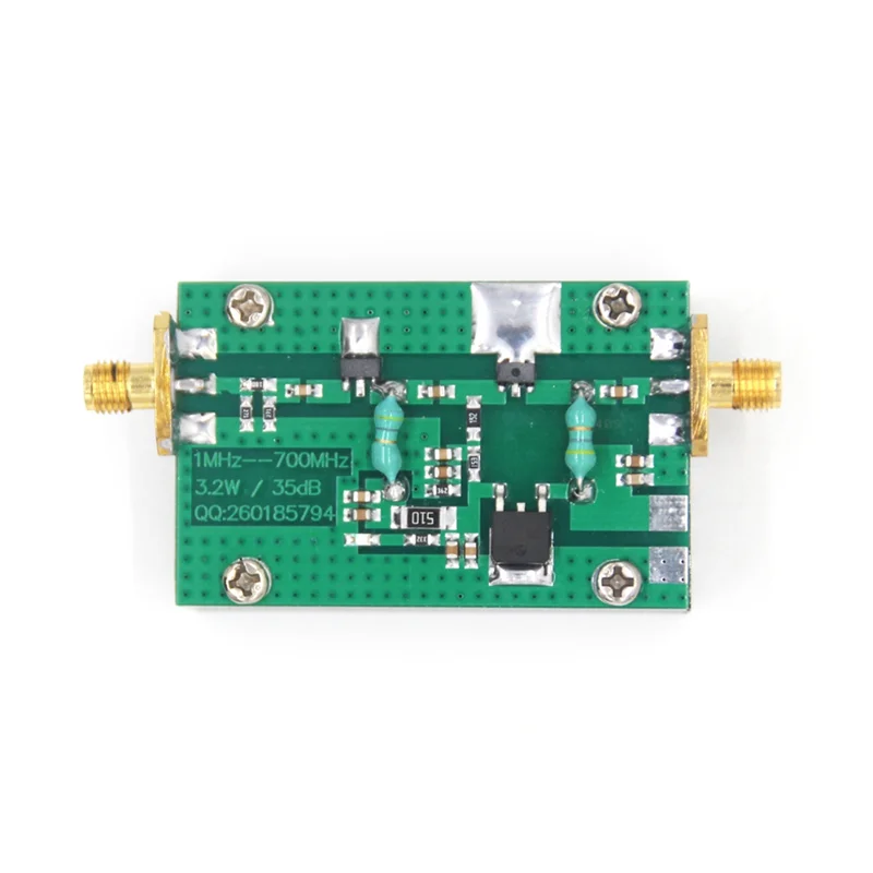 AMPLIFICADOR DE POTENCIA RF, transmisor FM de 35dB, 1MHz-700MHZ, 3,2 W, HF, VHF, UHF, + 15V DC