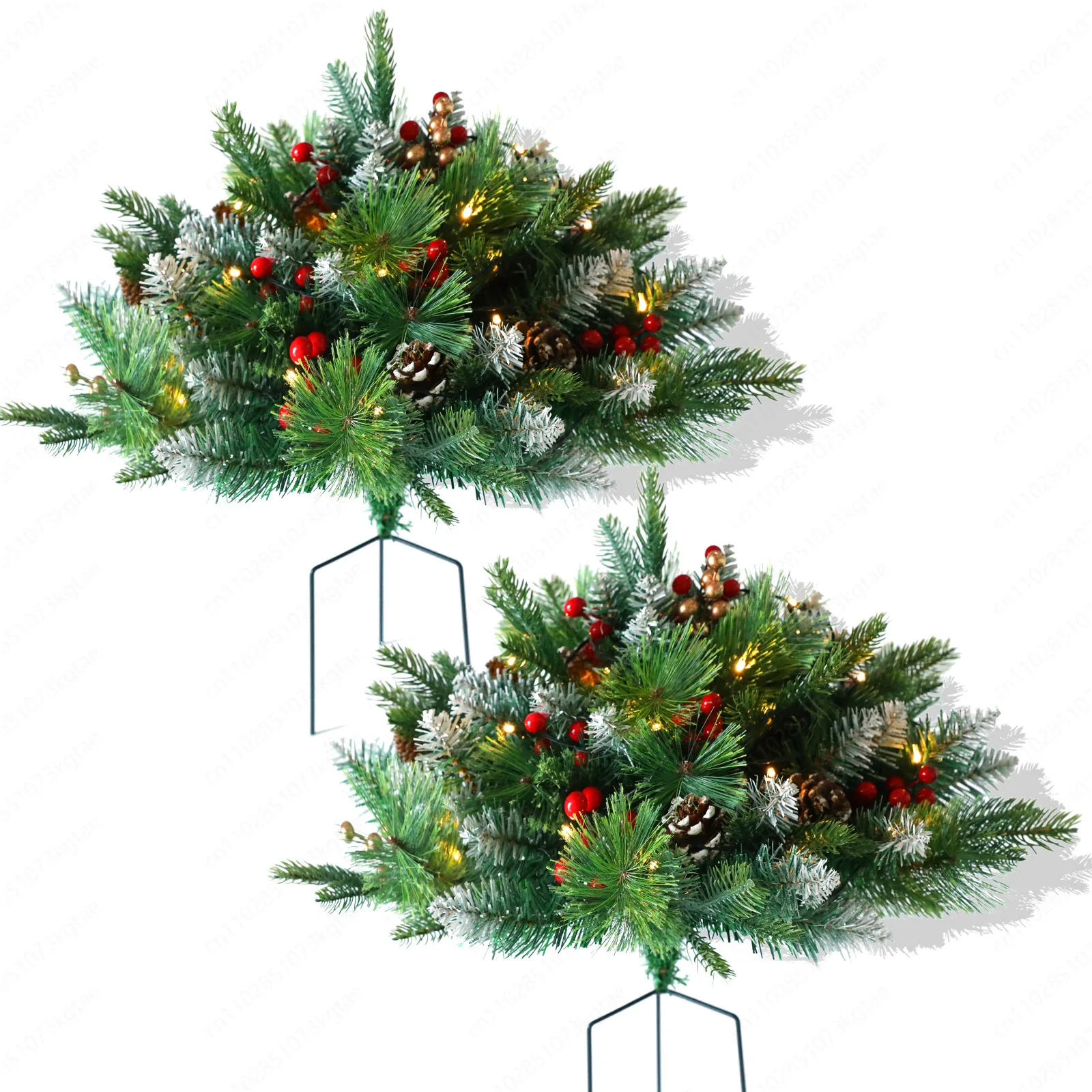Christmas PE luxury encryption rattan snow semi-circular mushroom floor insert courtyard Christmas tree set