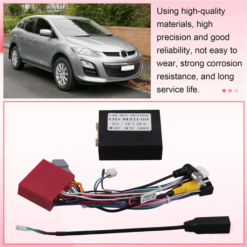 

-N07R 16Pin Wiring Harness Canbus Decoder Box Adapter For Mazda CX-7 CX-9 CX7 CX9 Android Stereo