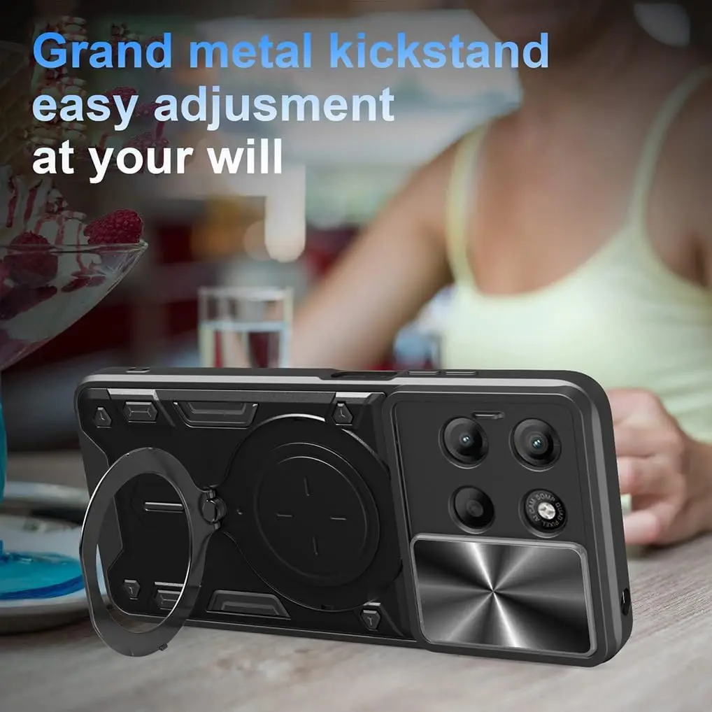 Heavy Duty Schutzhülle Für Motorola Moto G56 G86 Fall Mit Ring Ständer Halter Objektiv Schutz Fundas Coque Capa