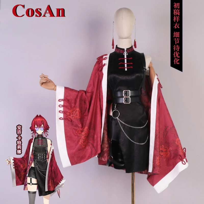 

CosAnHot Game Virtual YouTuber VTuber Ange Katrina Cosplay Costume Gorgeous Elegant Activity Party Role Play Clothing