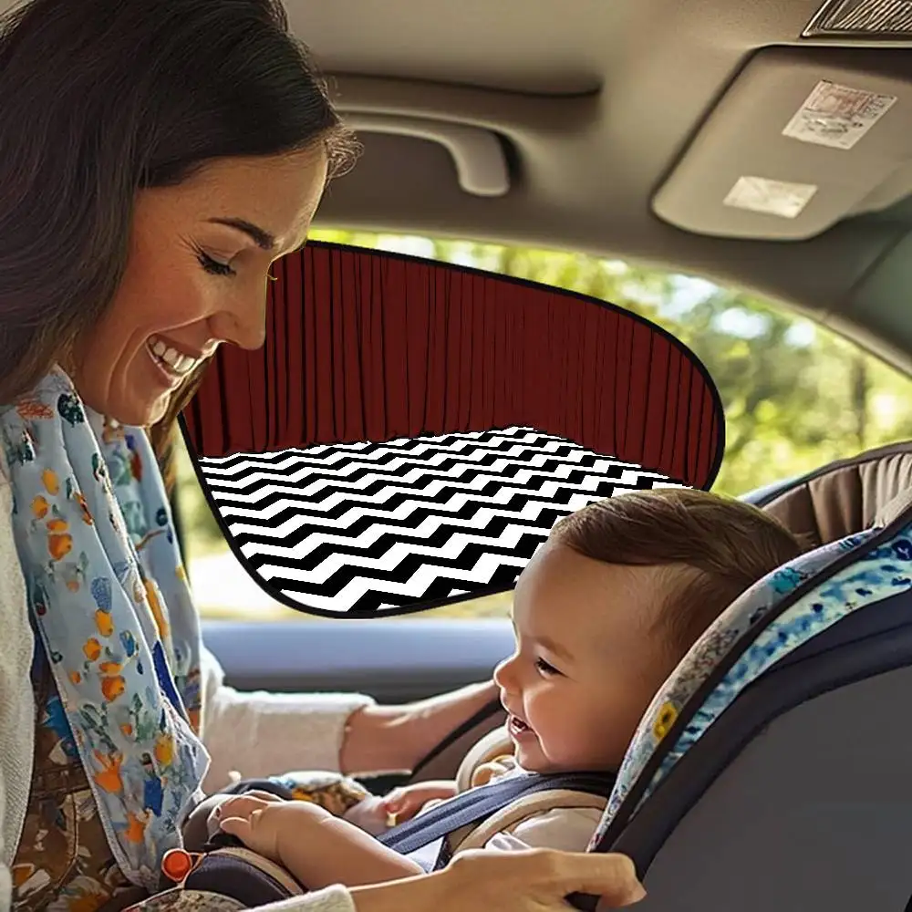 T-Twin P-Peaks فيلم مظلة السيارات الصيف نافذة السيارة غطاء الفيلم ظلة واقية من الشمس الطفل الجانب نافذة ظلة الستار Sunblock #3