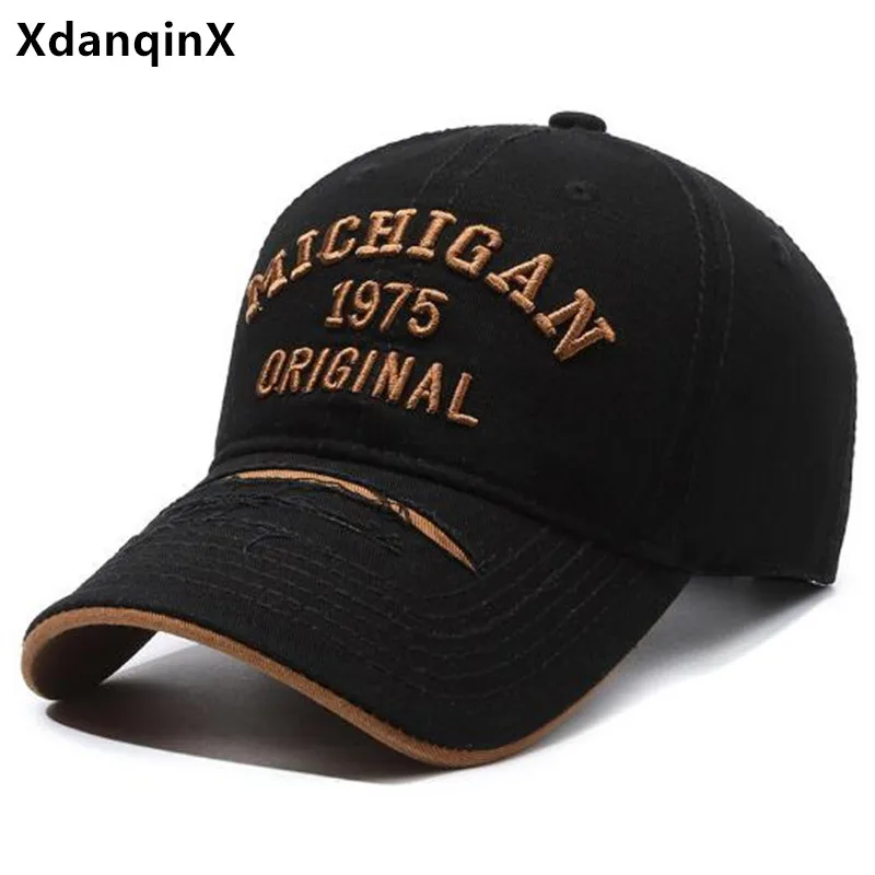 New Spring Washed Cotton Baseball Caps For Men Personality Broken Hole Party Hats Snapback Cap Camping Fishing Cap Women's Hat