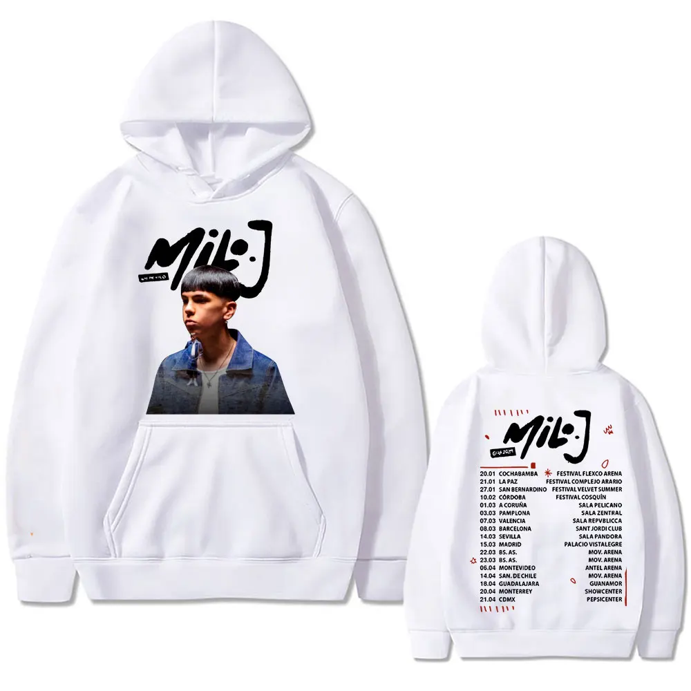 Rapper Milo J Concert Tour 2024 Hoodie Men Women Hip Hop Fashion Oversized Sweatshirt Male Fleece Hoodies Man Vintage Streetwear