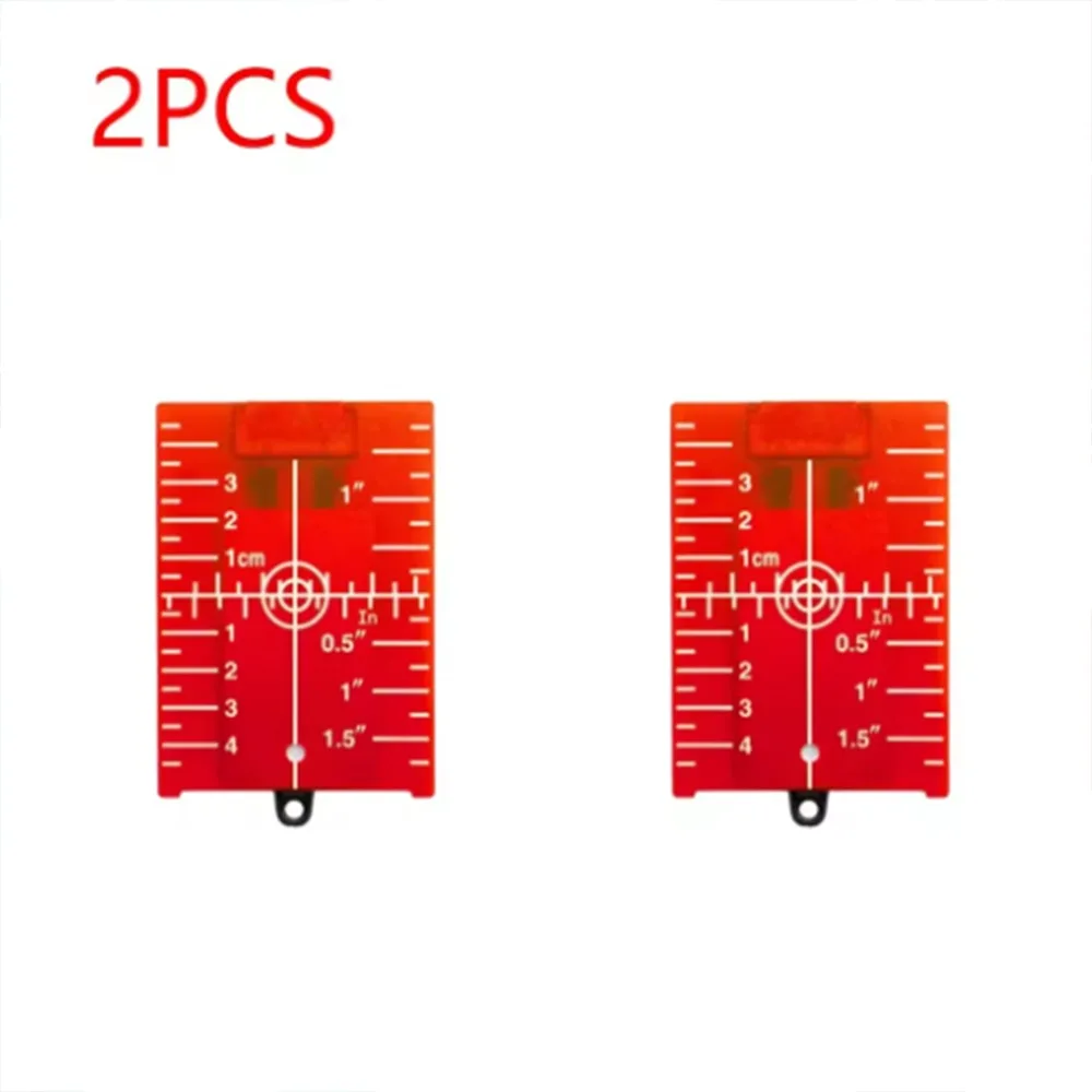 

2 шт., красный/зеленый лазерный уровень, мишень, двойная шкала, вращающаяся измерительная линия, отражающая пластина