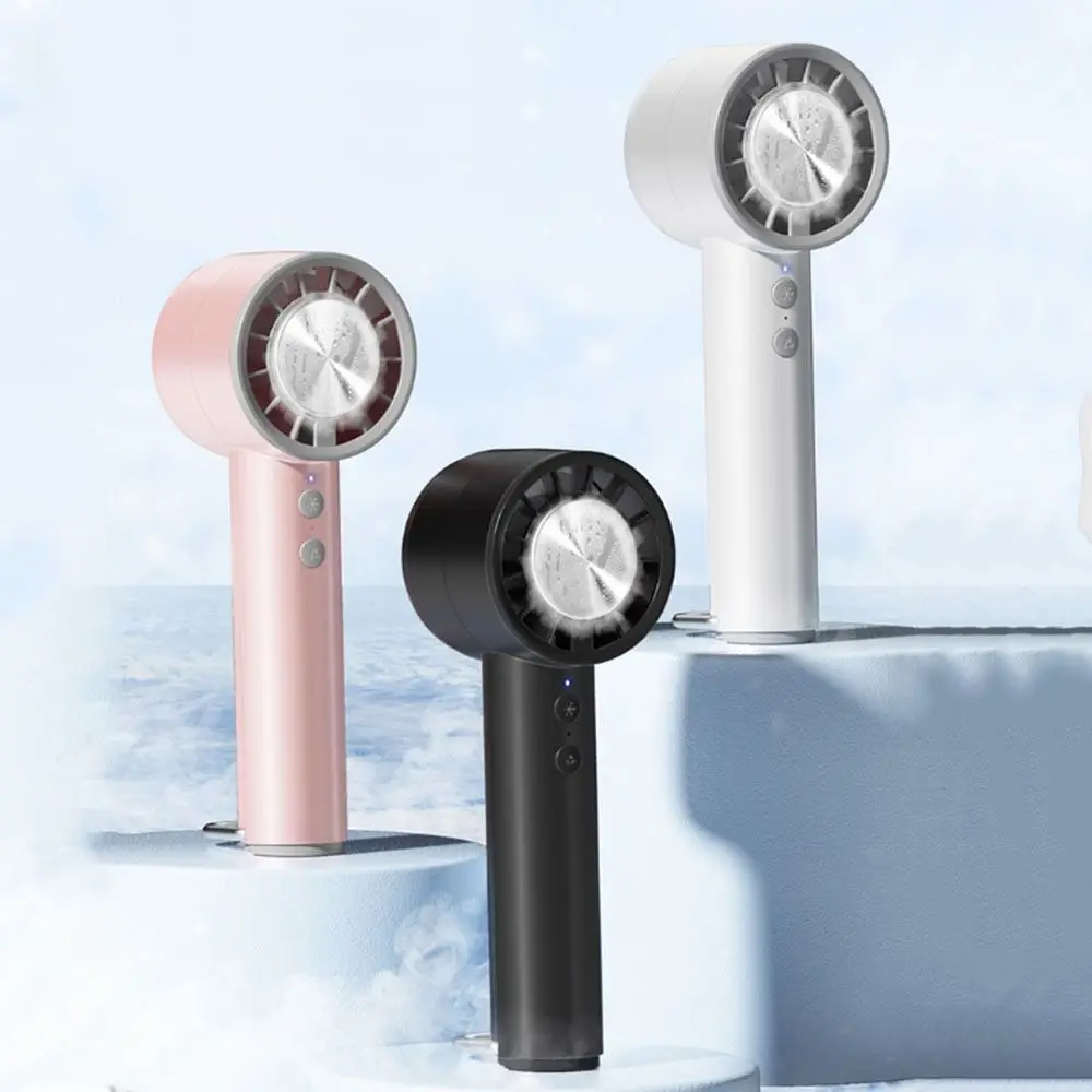 Cooling Ice Sensation Hurricane Fan Ice Pack/Digital Display Rechargeable Electric Mini Turbo Fan Mountaineering Buckle