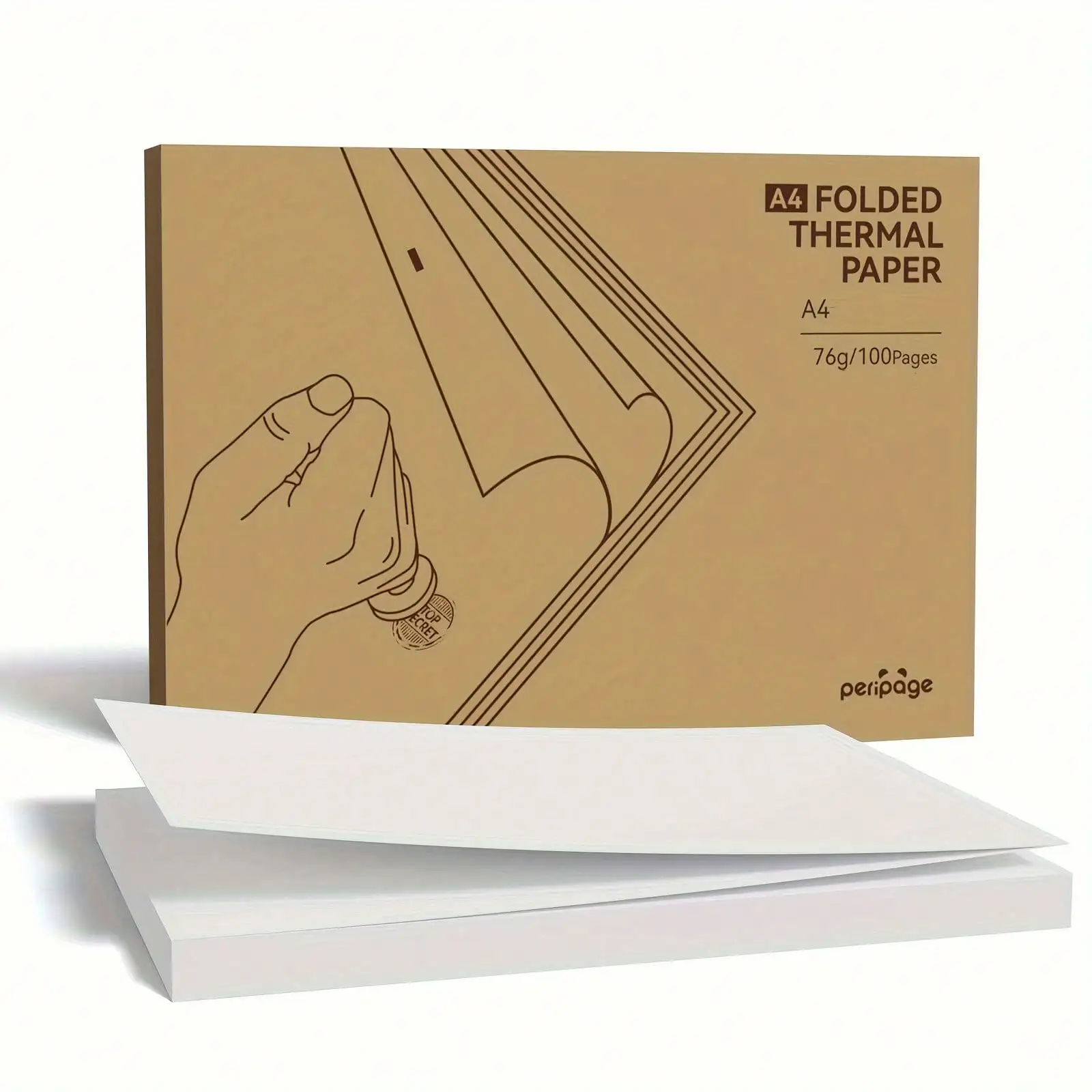 PeriPage 100 Sheets A4 Thermal Paper Rapid-Drying For A40/P80/P40 Portable Printers