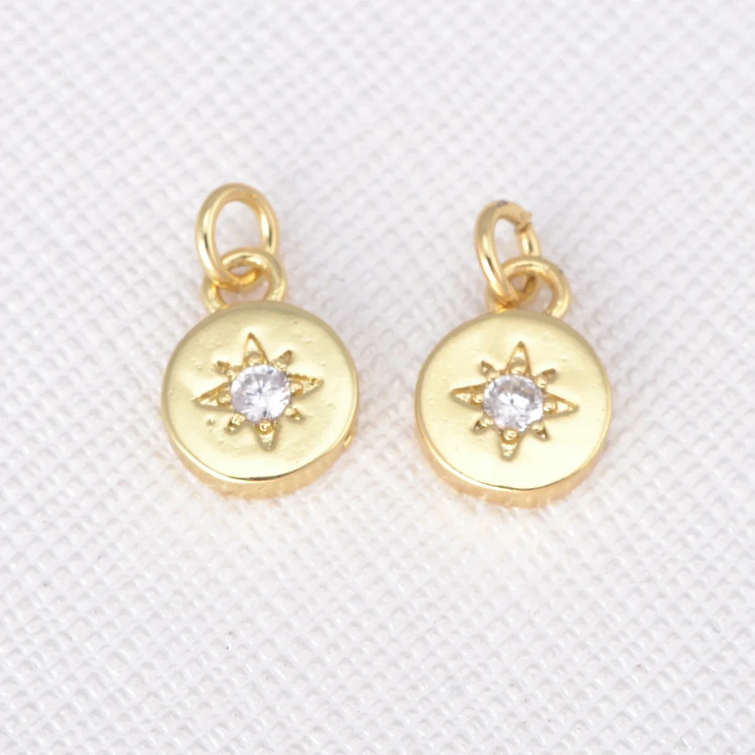 Fashion Star Pendants for Women Metal Aesthetics Charms Pretty Zircon Pendant for DIY Jewelry Making Necklace Earrings Supplies