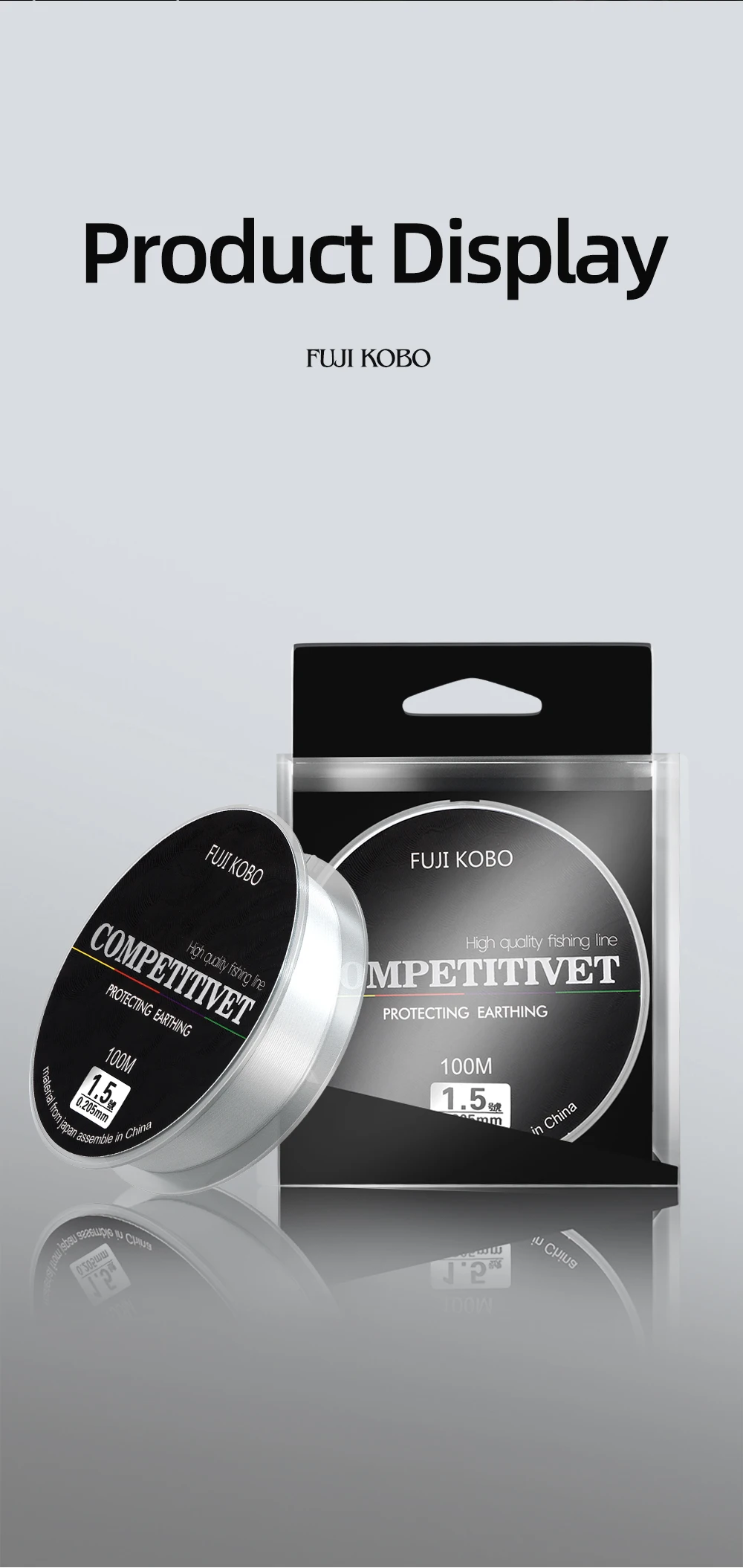 HASIDA FUJI KOBO 100m Transparente Nylon-Angelschnur 0,8 # -8.0 # 3,1-19,1 kg Starke Japanische Importierte Monofilament-Schnur – Detail 12