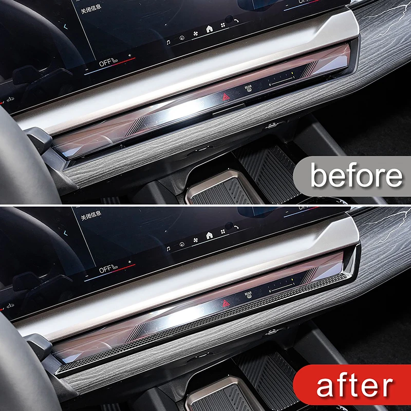 منفذ مكيف الهواء لوحدة التحكم المركزية يحمي غطاء الانسداد لسيارات BMW 5 Series i5 G60 2024 2025 تصفيف السيارة #4