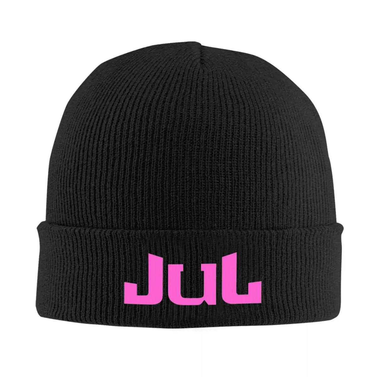 Jul Sign Beanie Hats Popular Logo Cute Caps Female Male Kpop Knitted Hat Winter Printed Elastic Beanie Hat