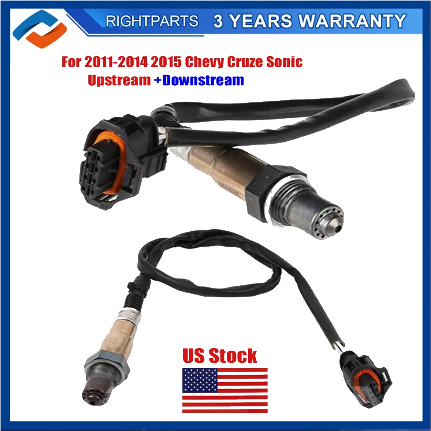 

New Upstream & Downstream Oxygen O2 Sensor For 2011 2012 2013 2014 2015 Chevy Cruze Sonic 1.8L