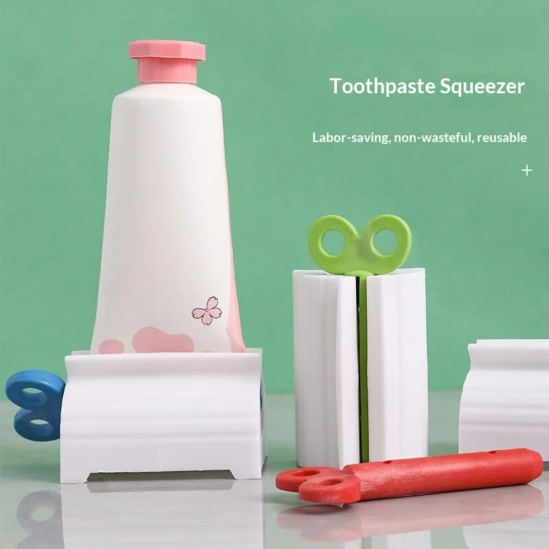 Rotary Toothpaste Squeezer Roller Tube Dispenser Plastic Toothpaste Holder Save Waste Bathroom Kitchen Squeeze Tool